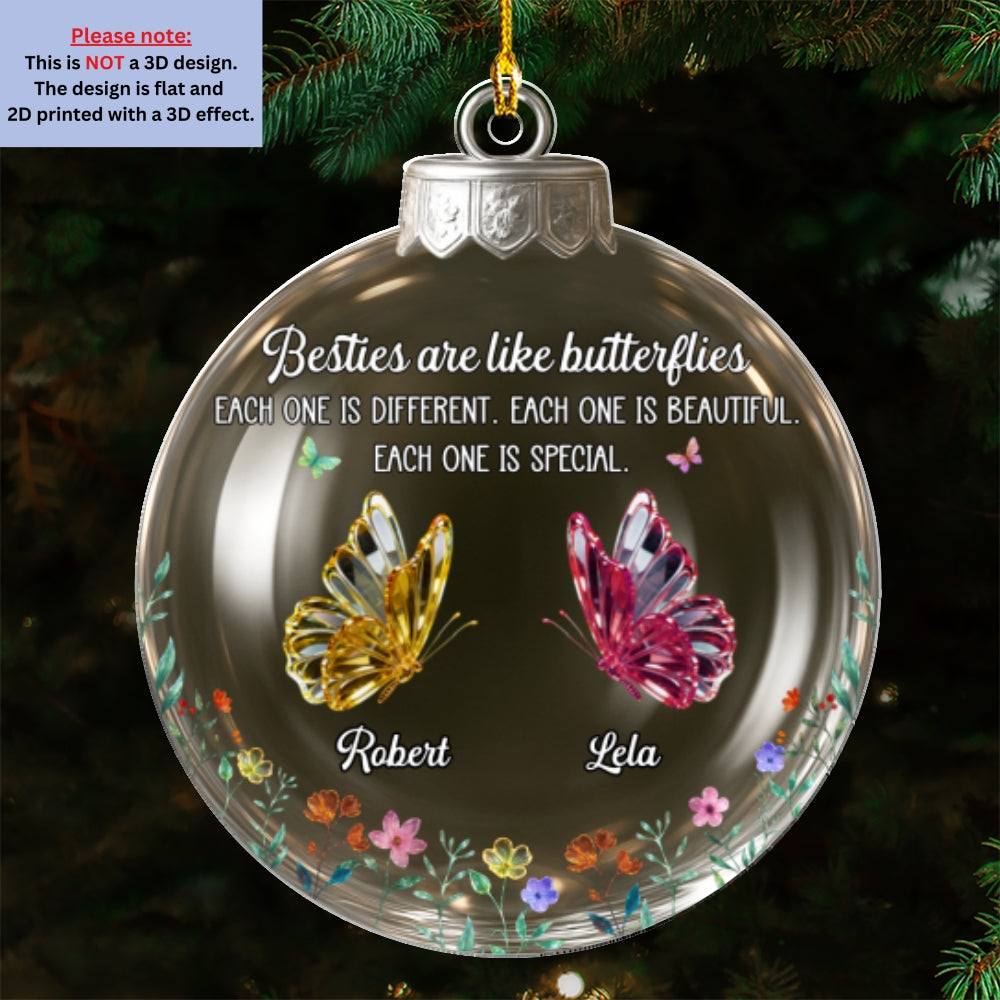 Custom Sister Christmas Ornament •  Lovely Siblings - Personalized Acrylic Ornament