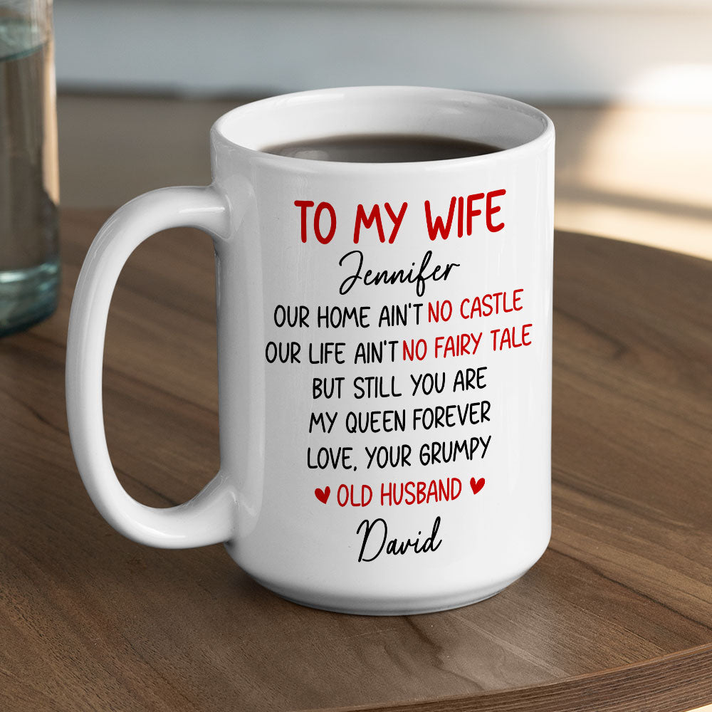 Custom Anniversary Keepsake Gifts For Couple • My Queen Forever - Personalized Coffee Mug