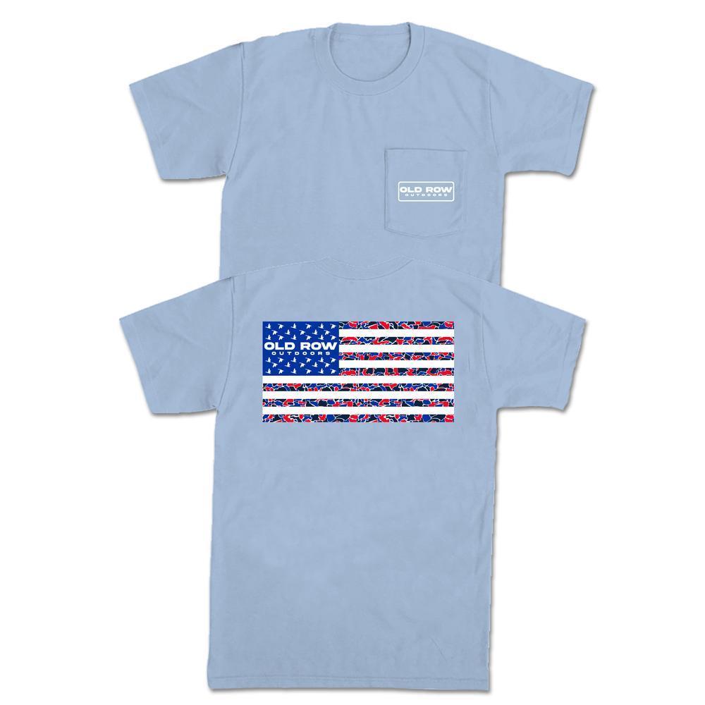 Old Row Outdoors Camo Flag Pocket Tee