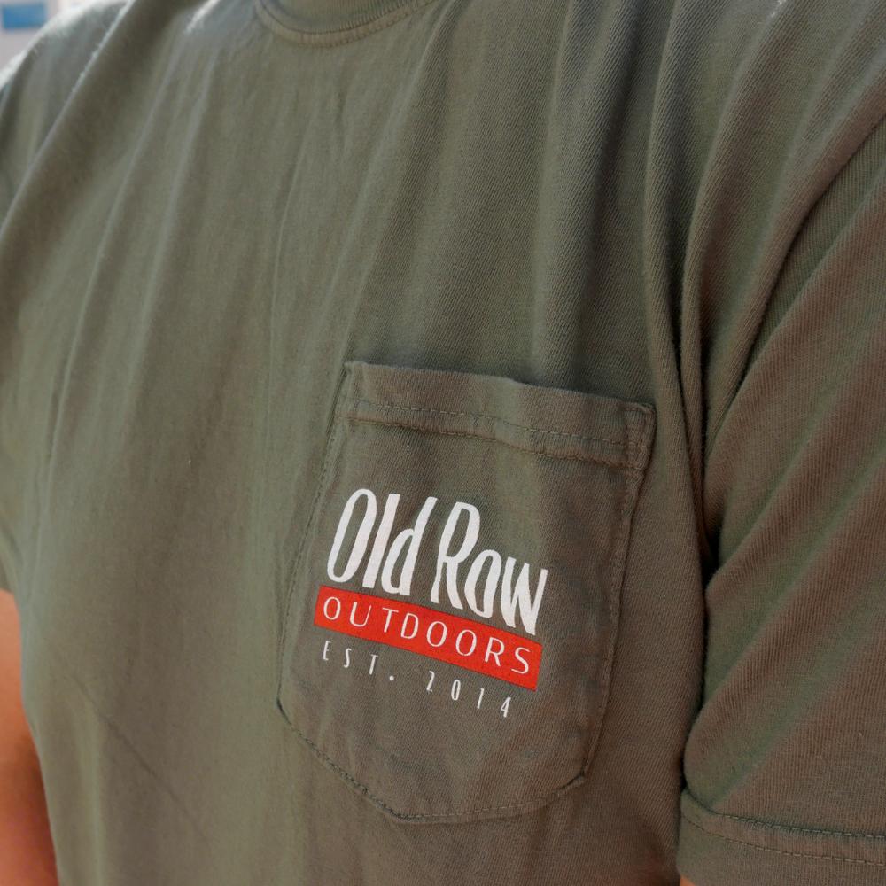 Old Row Outdoors Deer Scene Pocket Tee