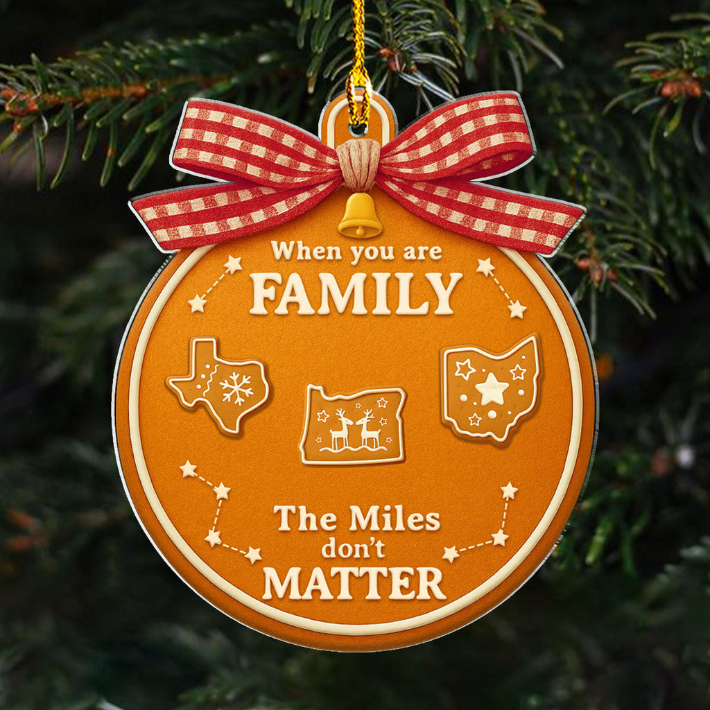 Custom Family Ornament, Christmas Gift for Family Members •  The Miles - Personalized Acrylic Ornament