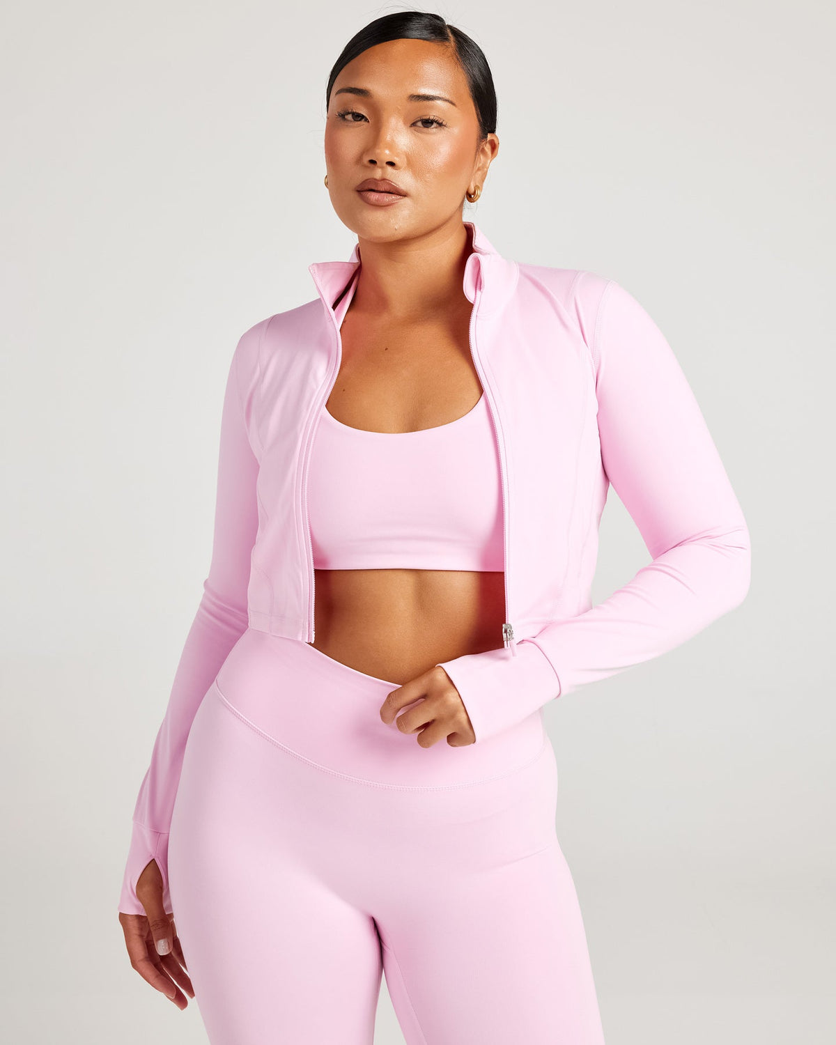 Cropped Aura Jacket - Candy Pink