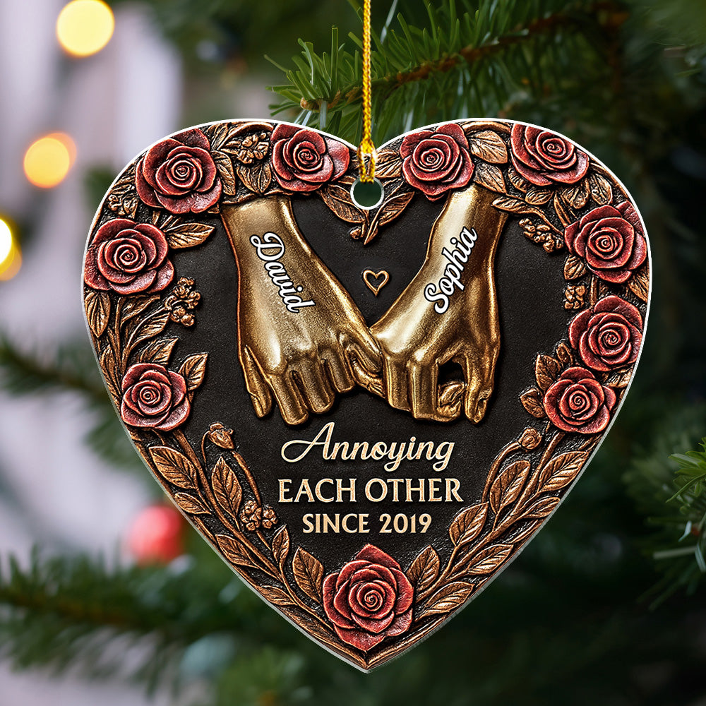 Custom Couple Christmas Ornament, Anniversary Gift •  Still In Love - Personalized Acrylic Ornament