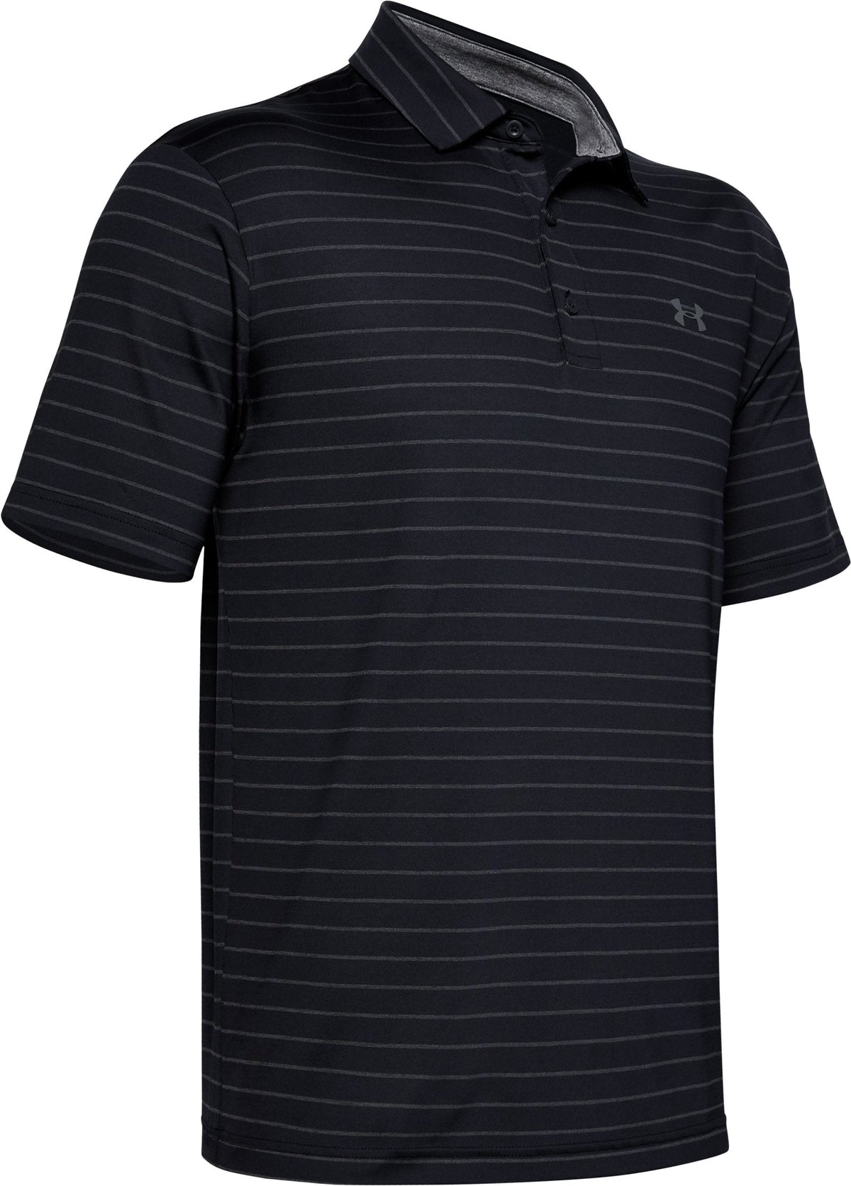 UA Playoff Core Stripe Men's Polo - Black