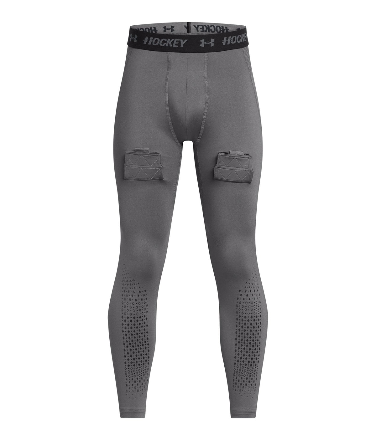 UA Hockey Boys' Fitted Leggings - Gray