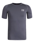 HeatGear® Armour Boys' Short Sleeve - Gray