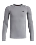 HeatGear® Armour Boys' Long Sleeve - Gray