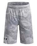 UA Velocity Printed Boys' Shorts - Gray