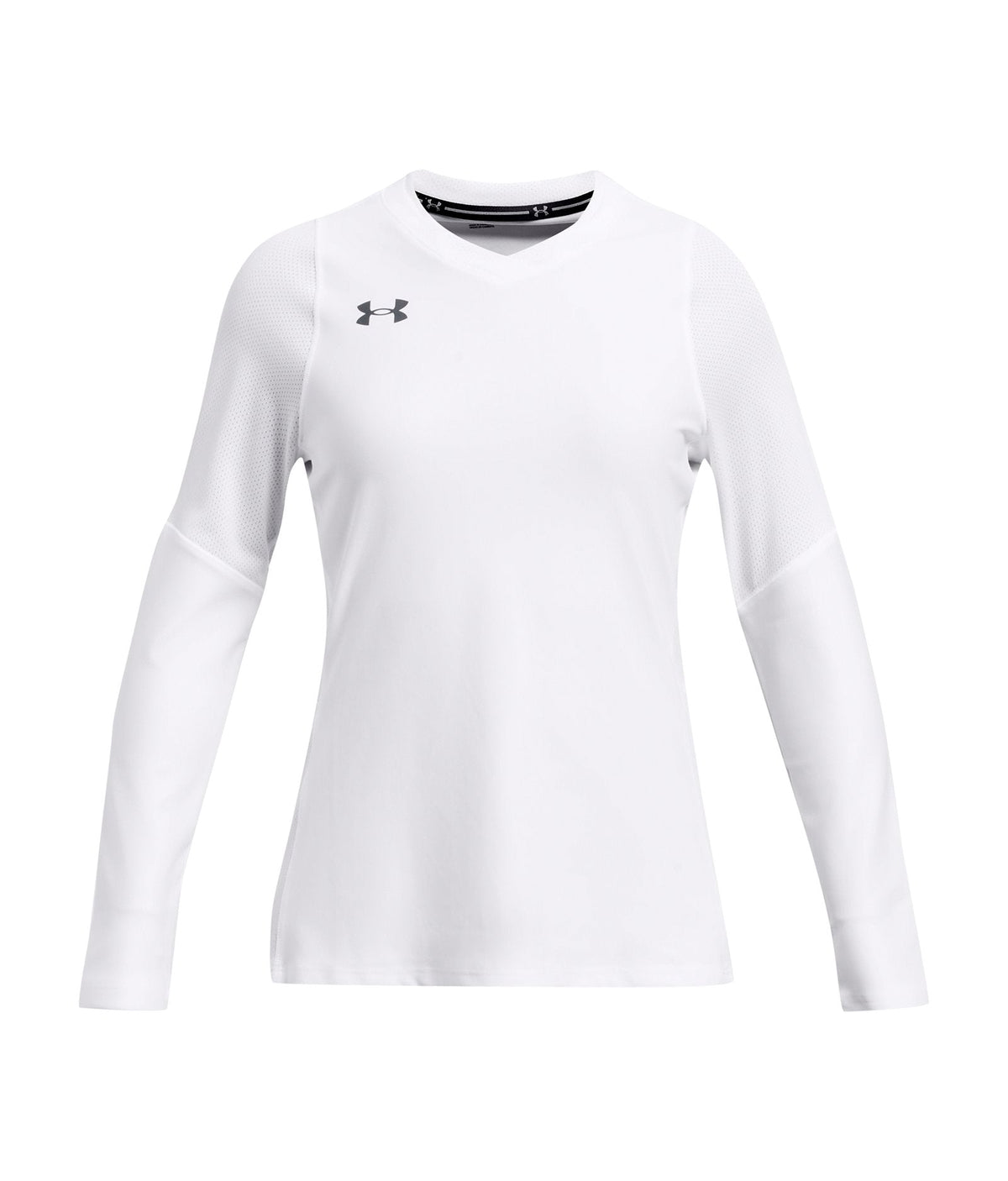 UA Powerhouse Girls' Volleyball Long Sleeve Jersey - White