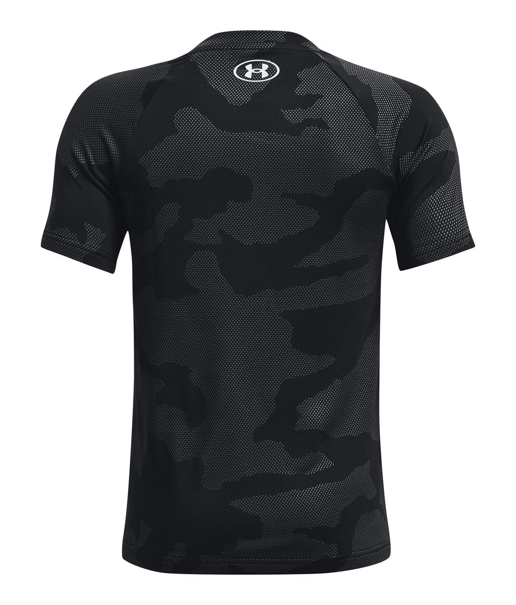 UA Velocity Jacquard Boys' Short Sleeve - Black