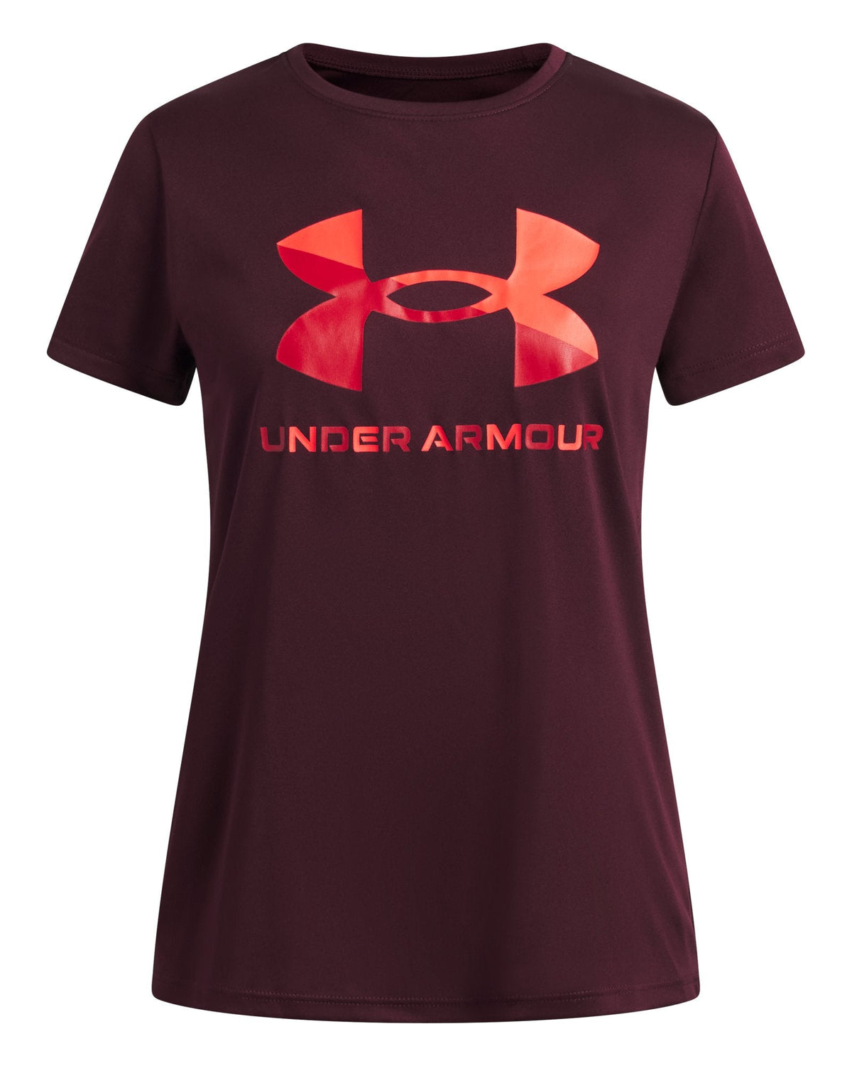 UA Velocity Big Logo Girls' Short Sleeve - Red