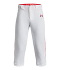 UA Utility Pro Piped Boys' Knicker Baseball Pants - White