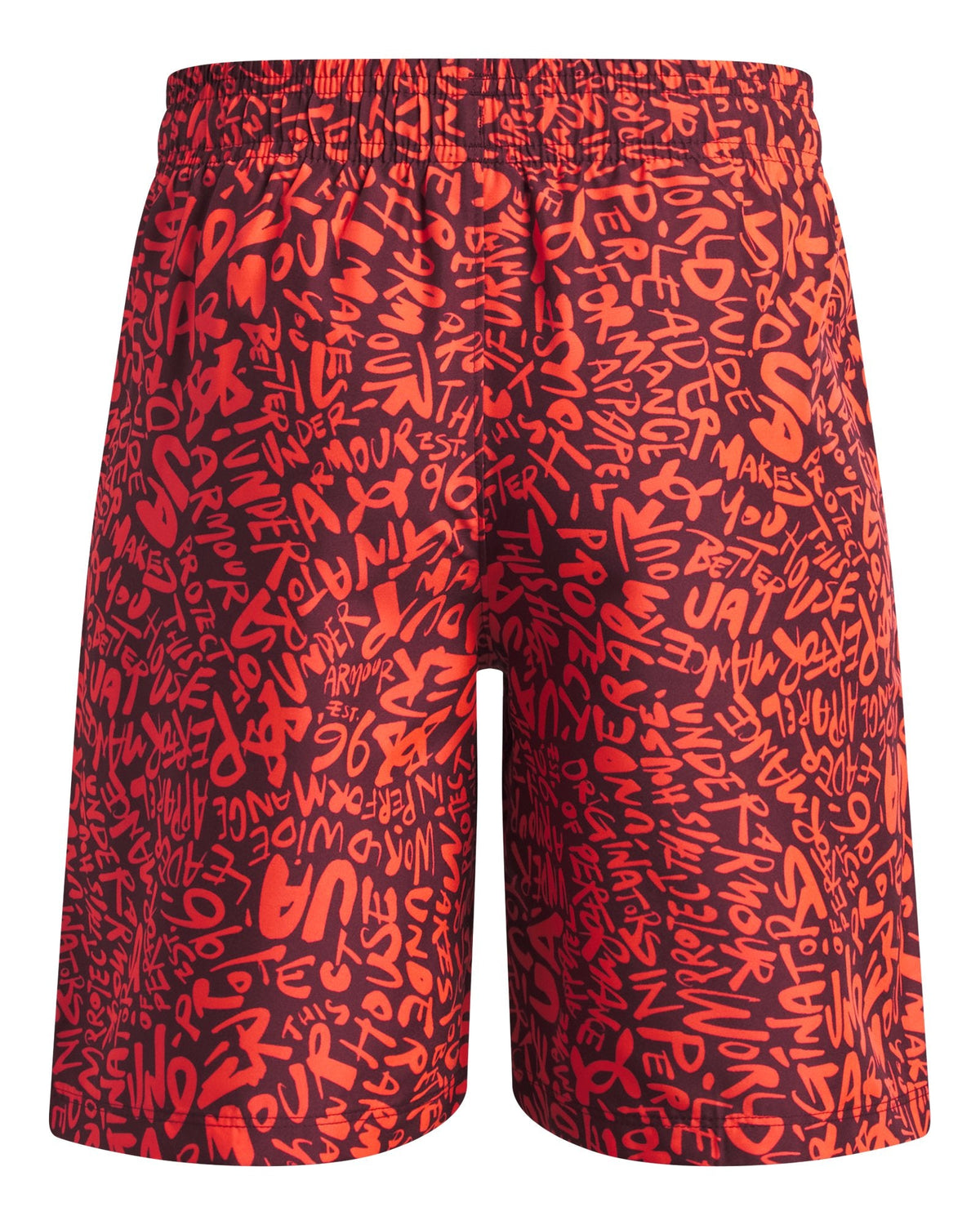 Boys' UA Woven Printed Shorts null - Red
