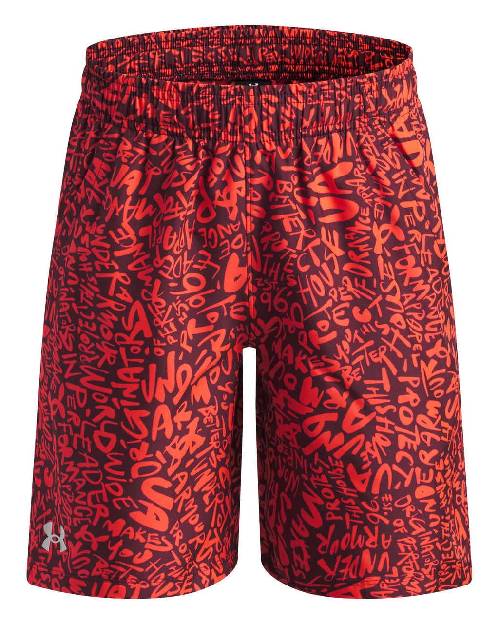 Boys' UA Woven Printed Shorts null - Red