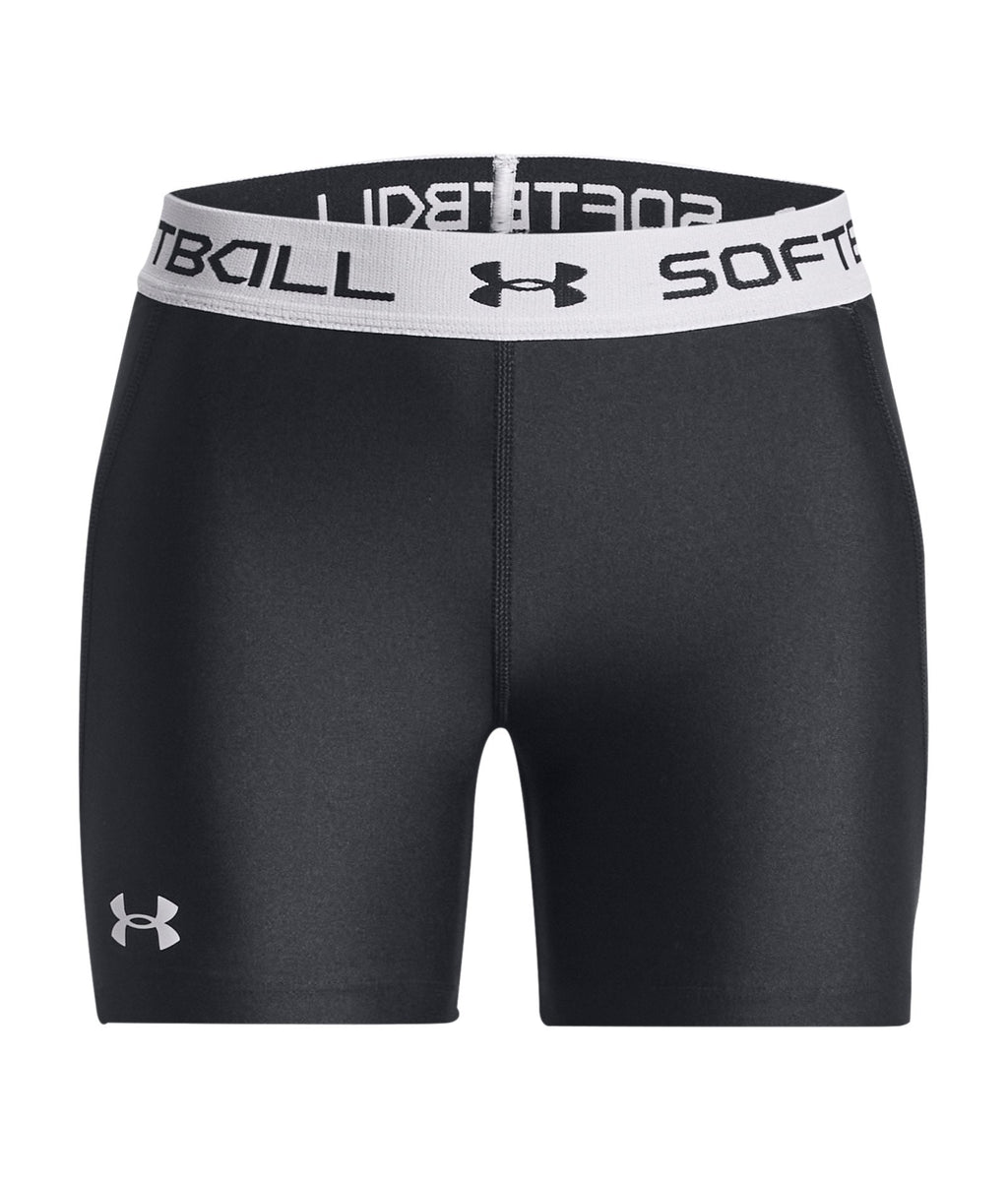 UA Utility Pro Girls' Slider Shorts - Black