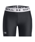 UA Utility Pro Girls' Slider Shorts - Black
