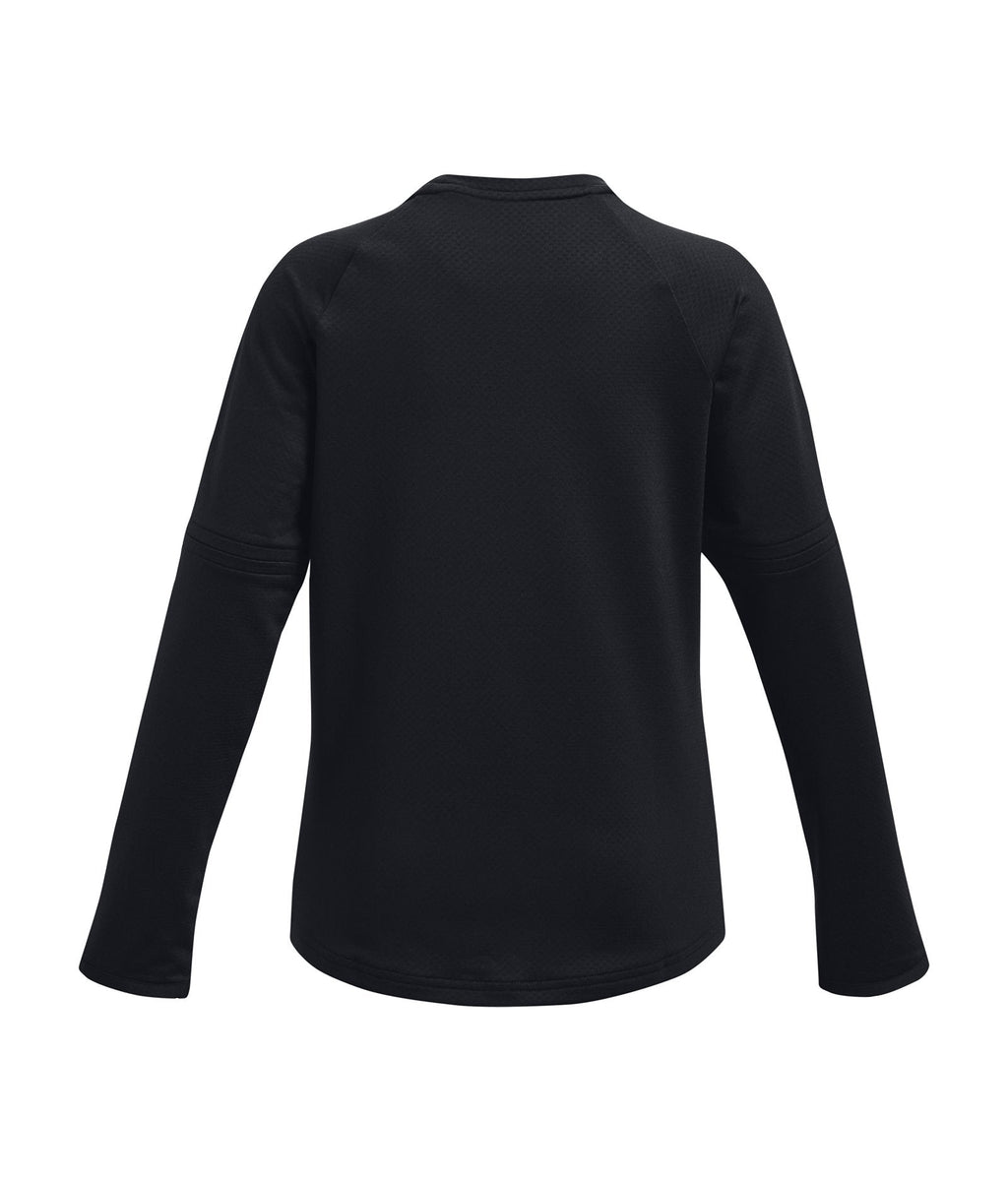 UA Utility Waffle Girls' Crew - Black