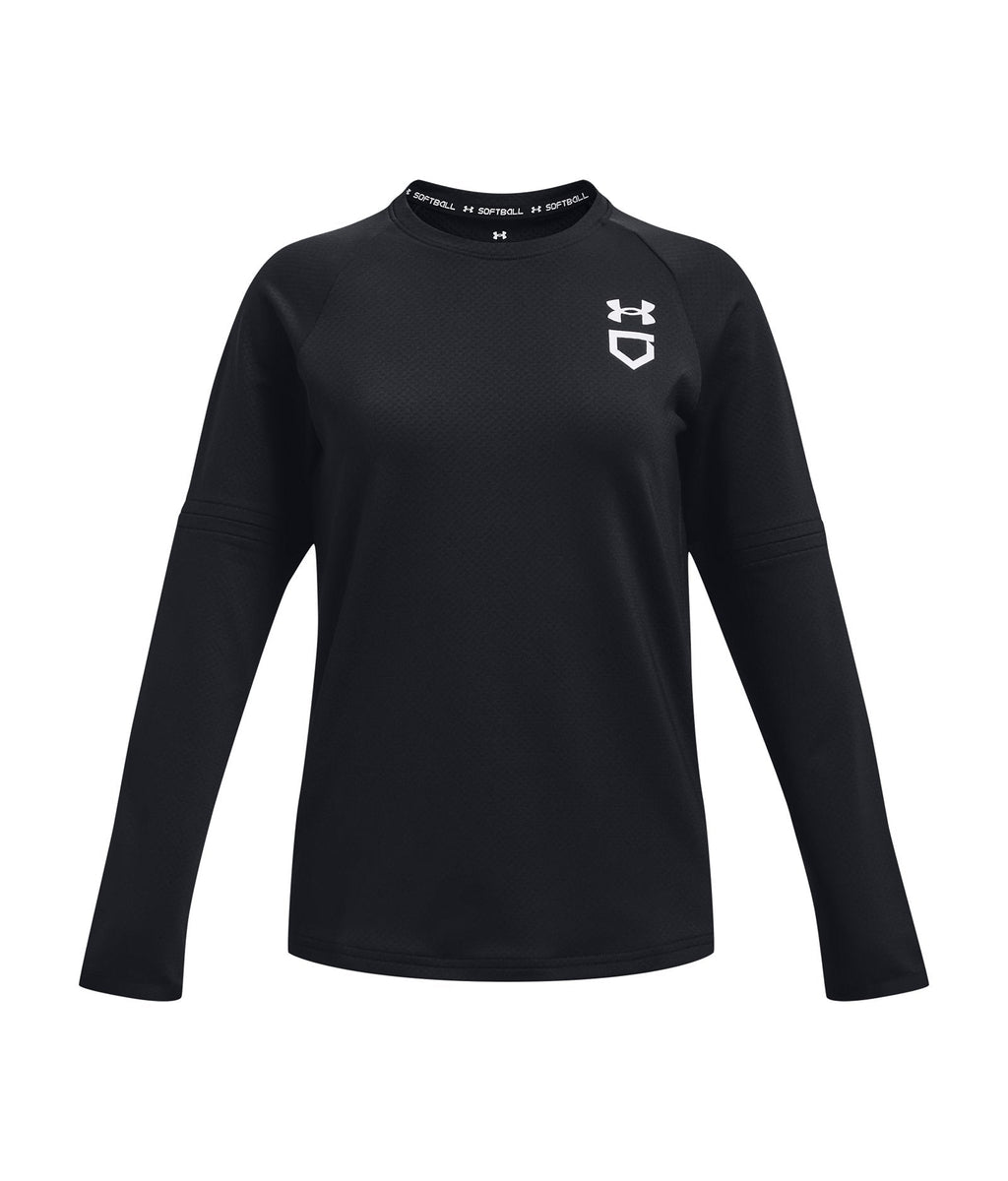 UA Utility Waffle Girls' Crew - Black