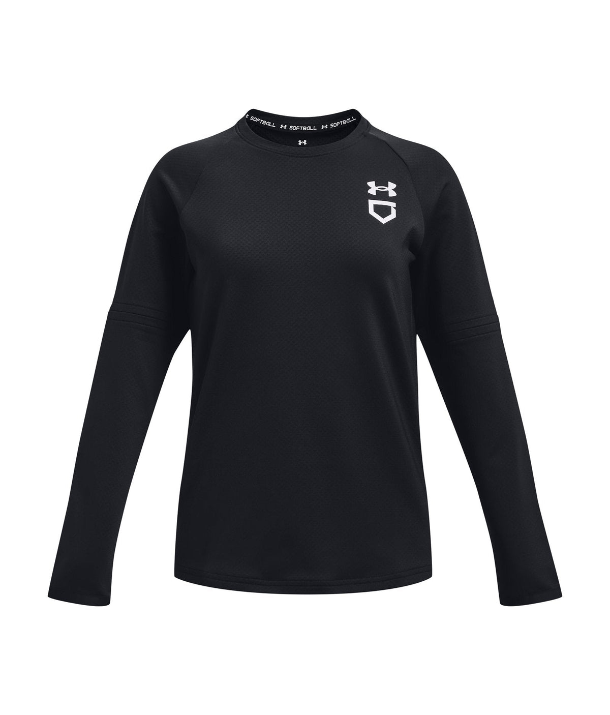 UA Utility Waffle Girls' Crew - Black