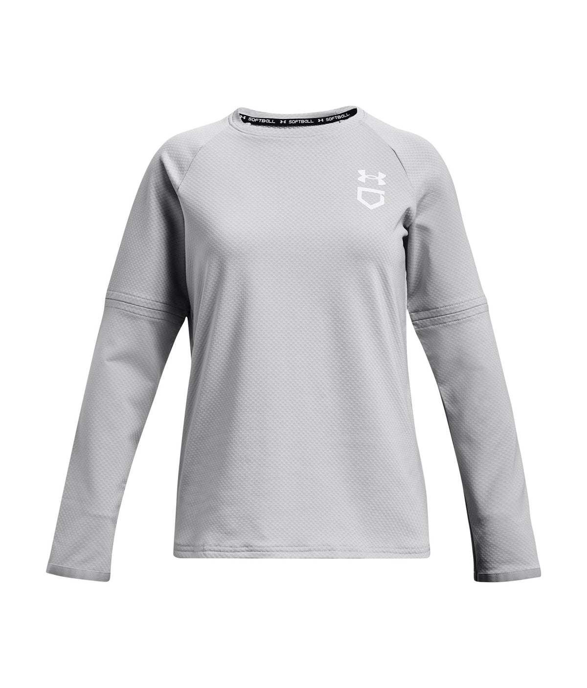 UA Utility Waffle Girls' Crew - Gray