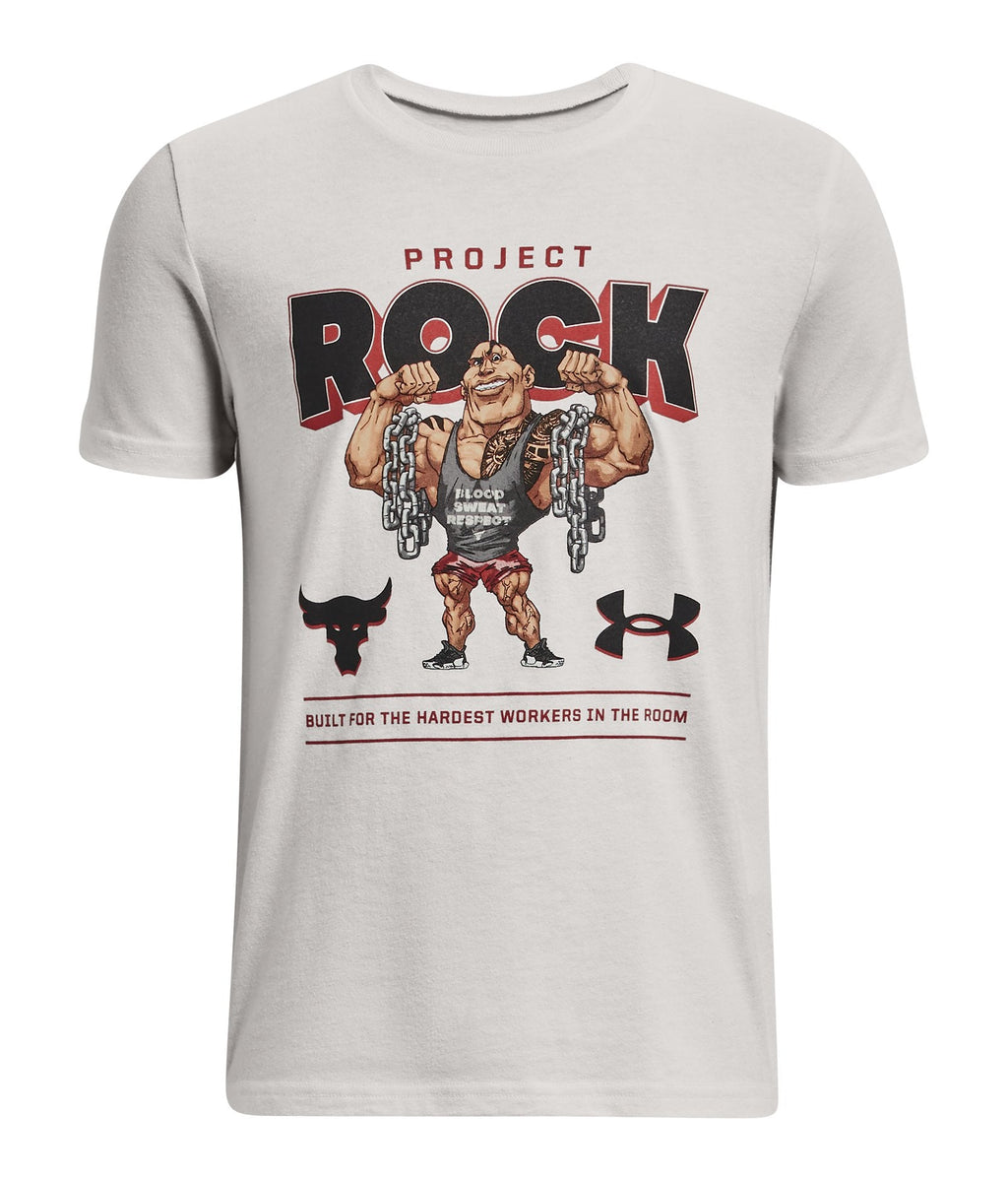 Project Rock Flex Boys' Short Sleeve - White