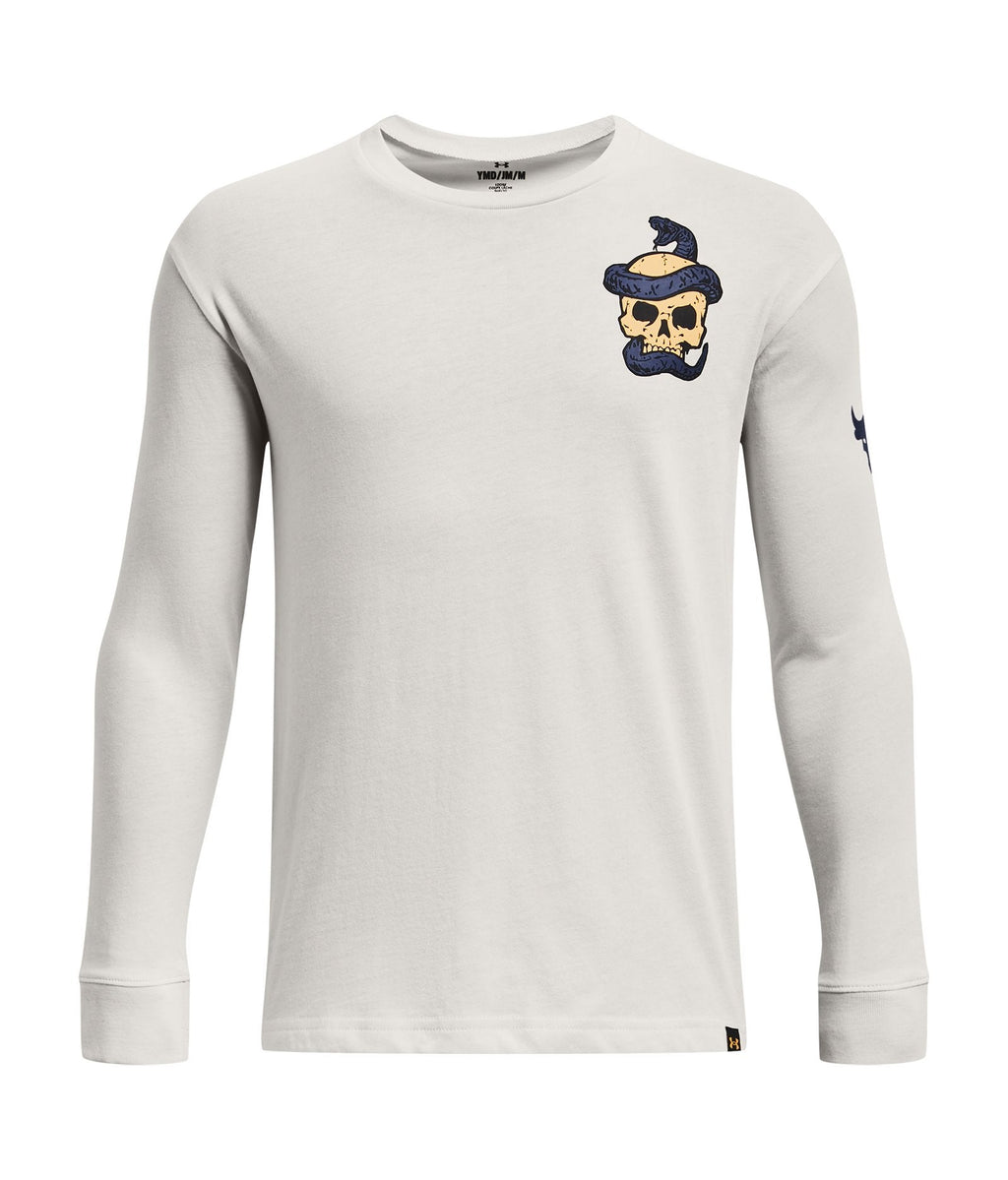 Project Rock Cobra Boys' Long Sleeve - White