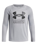 UA Tech™ Hybrid Print Boys' Long Sleeve - Gray