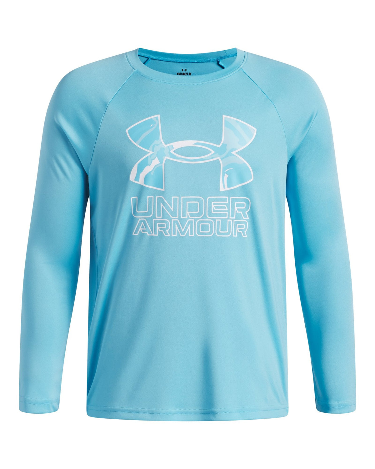 UA Tech™ Hybrid Print Boys' Long Sleeve - Blue