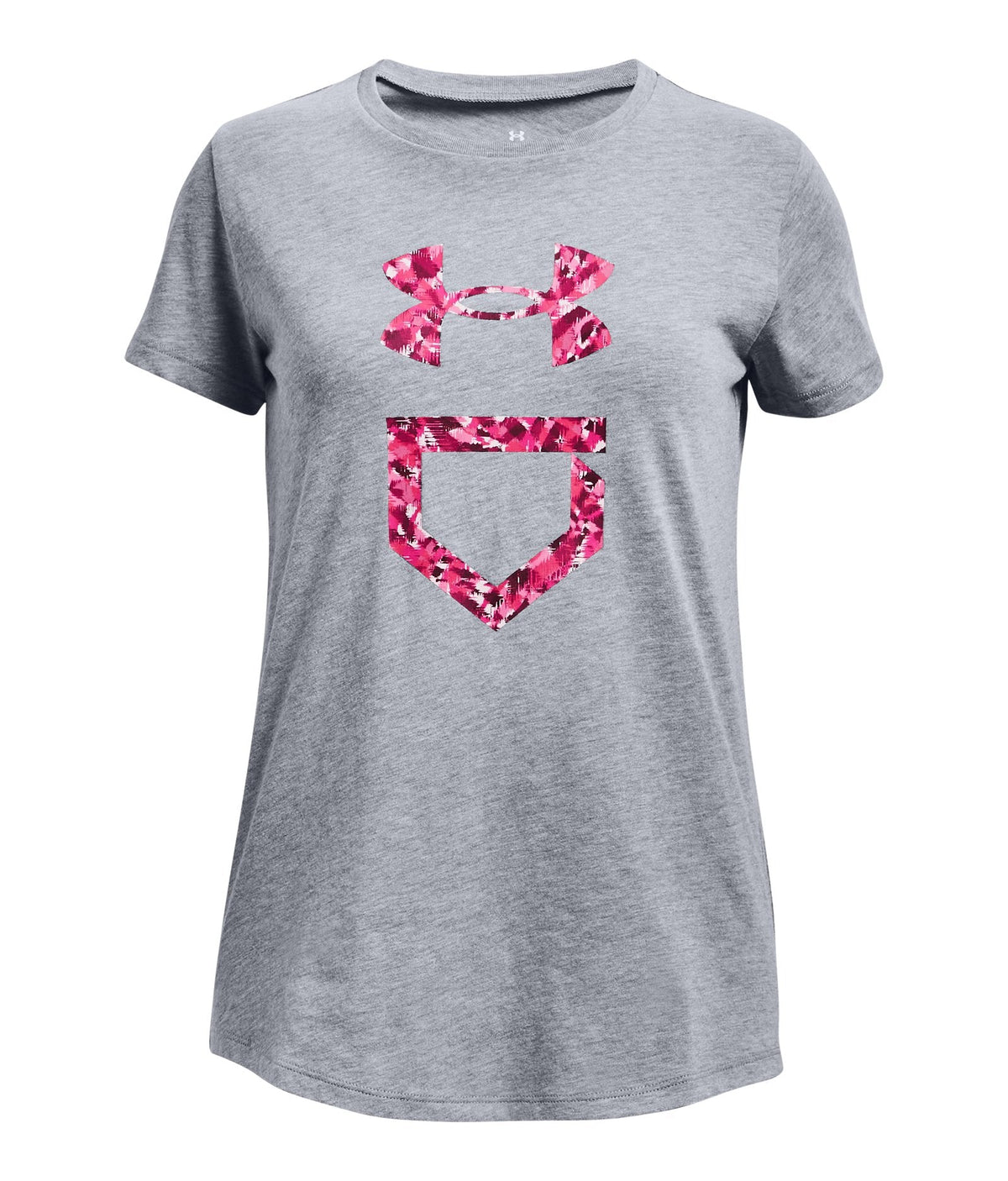 UA Plate Fill Girls' Short Sleeve - Blue