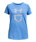 UA Plate Fill Girls' Short Sleeve - Blue