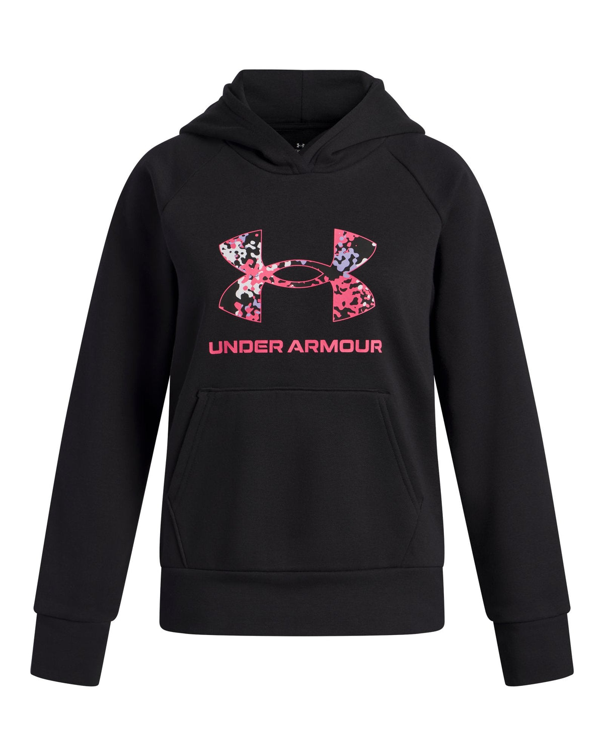 UA Rival Fleece Big Logo Print Fill Girls' Hoodie - Black