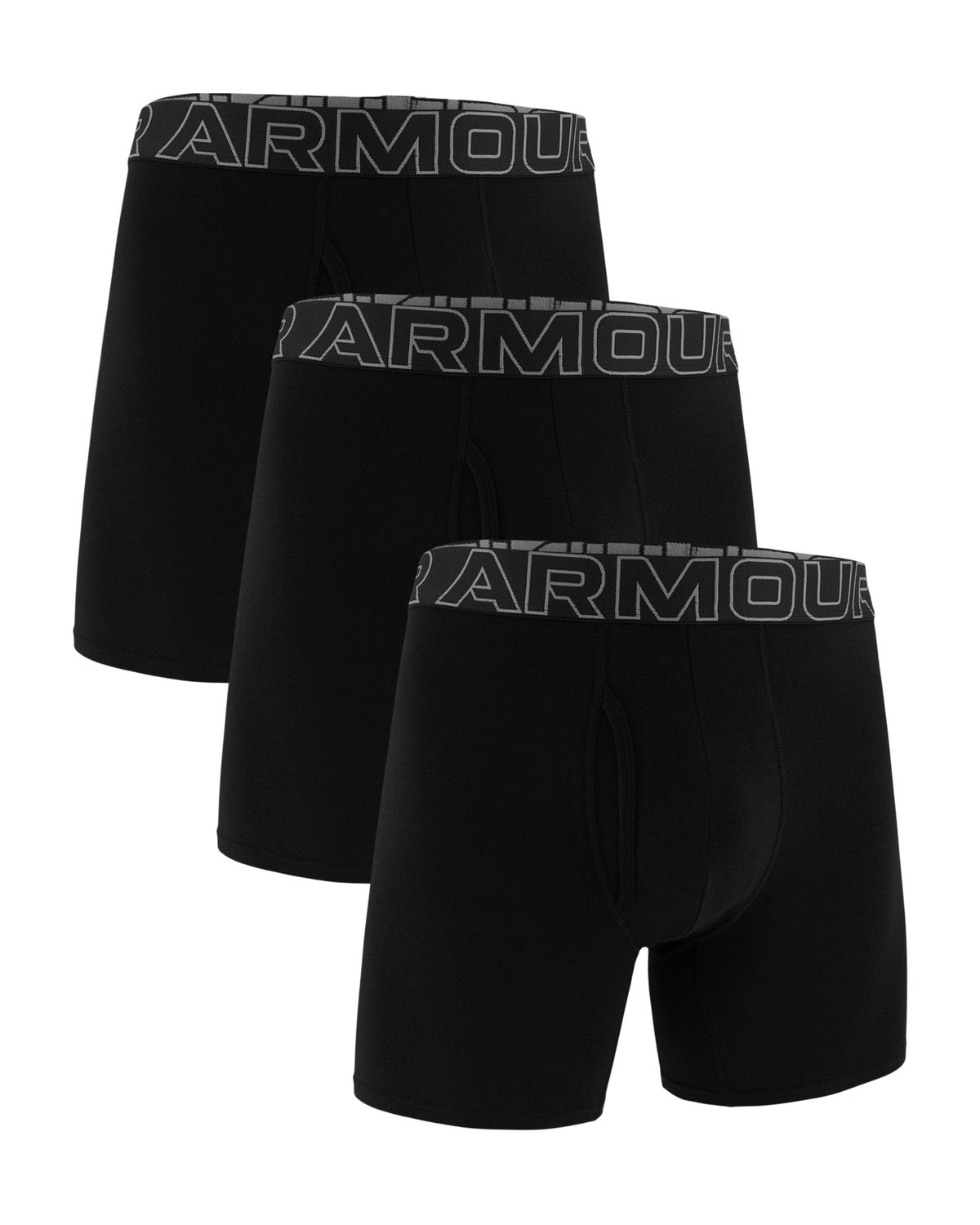 UA Performance Cotton Men's 6" 3-Pack Boxerjock® - Black