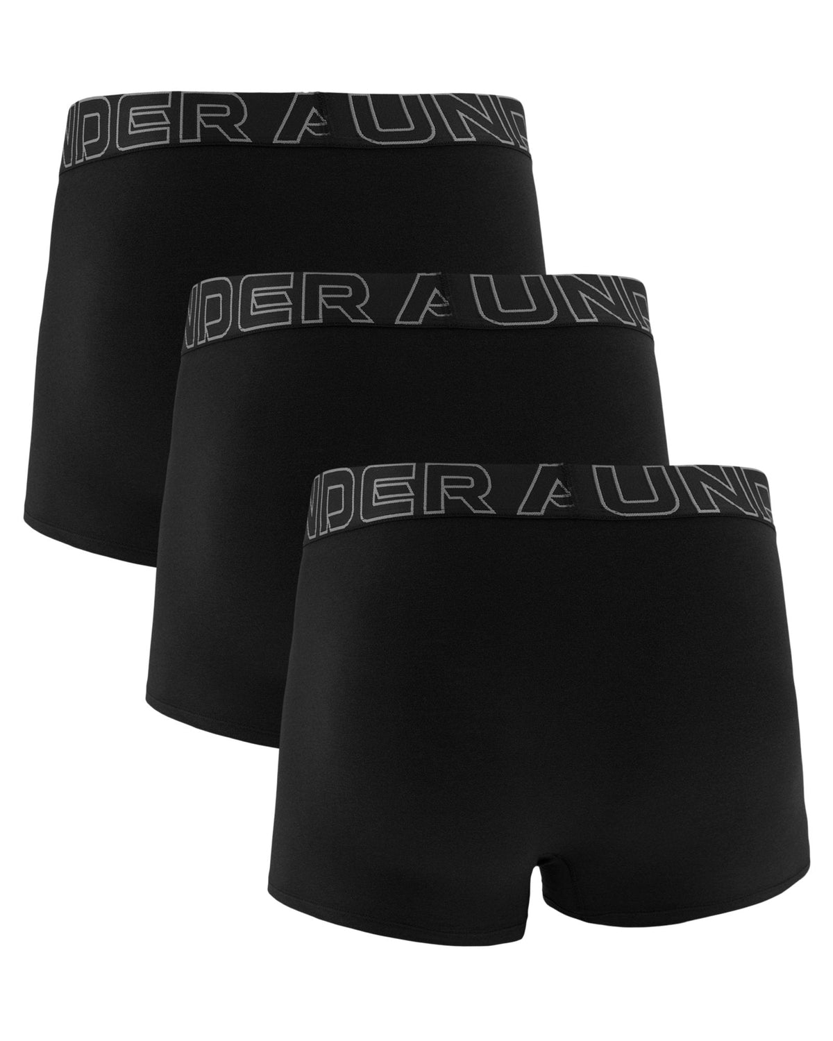 UA Performance Cotton Men's 3" 3-Pack Boxerjock® - Black