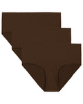 UA Essential Stretch Women's 3-Pack No Show Hipster Underwear - Brown