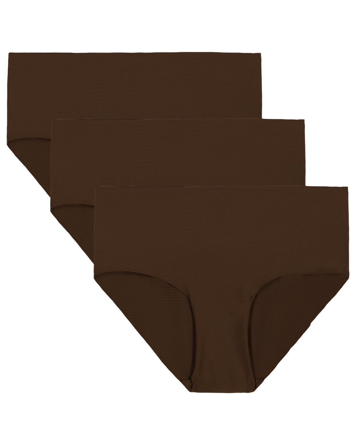UA Essential Stretch Women's 3-Pack No Show Hipster Underwear - Brown