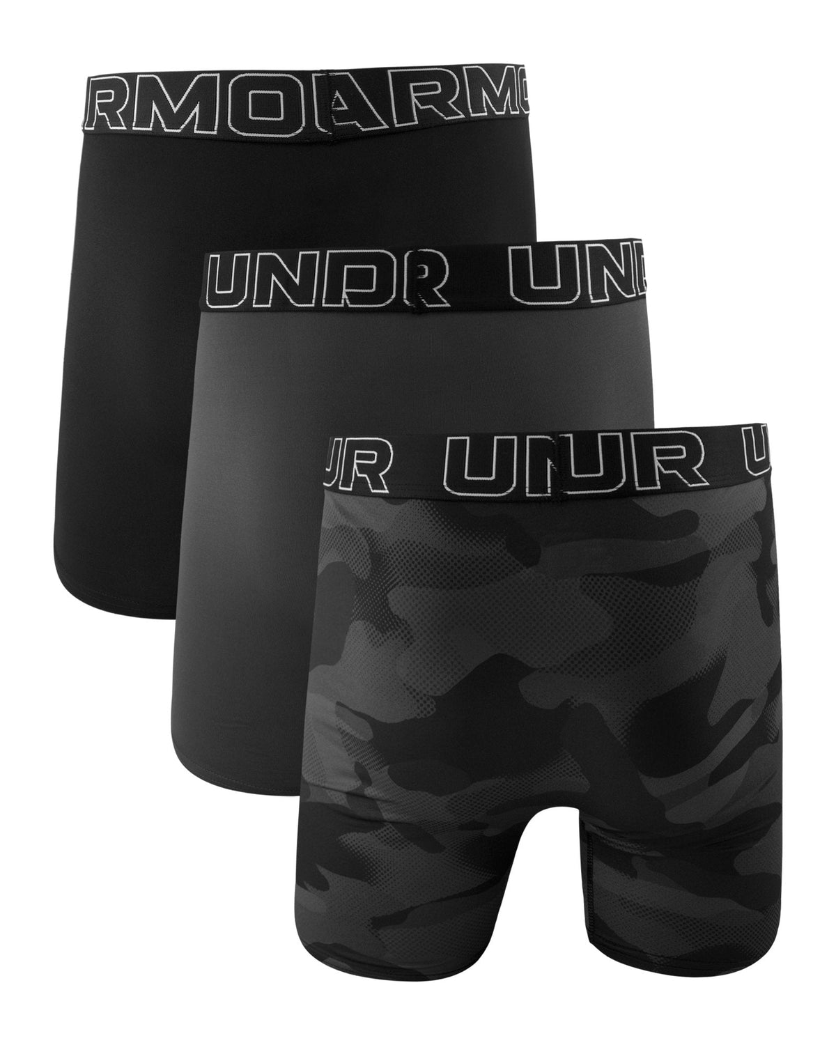UA Performance Tech™ Printed Boys' 4" Boxerjock® - Black