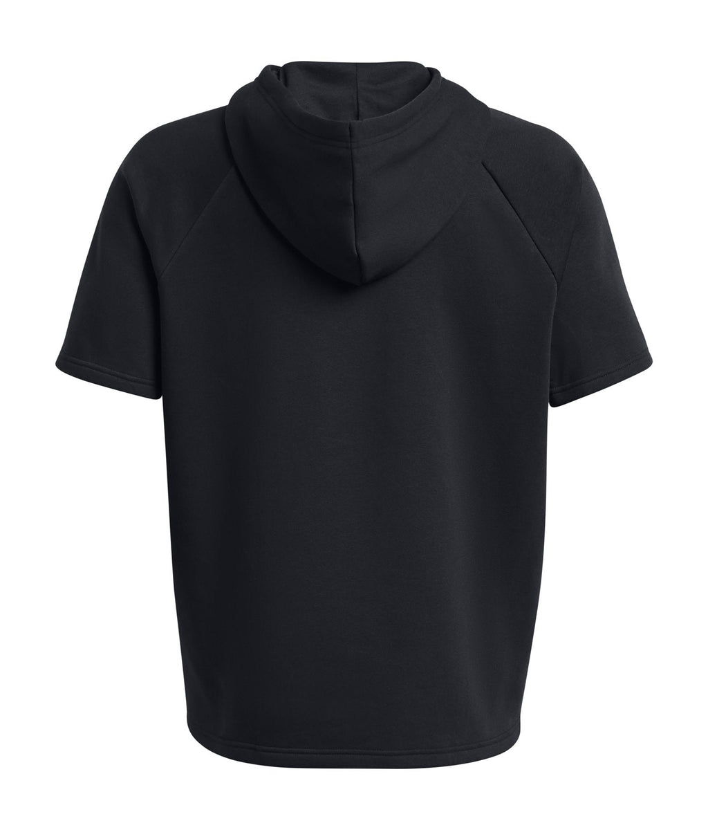 UA Rival Fleece Men's Short Sleeve Hoodie - Black