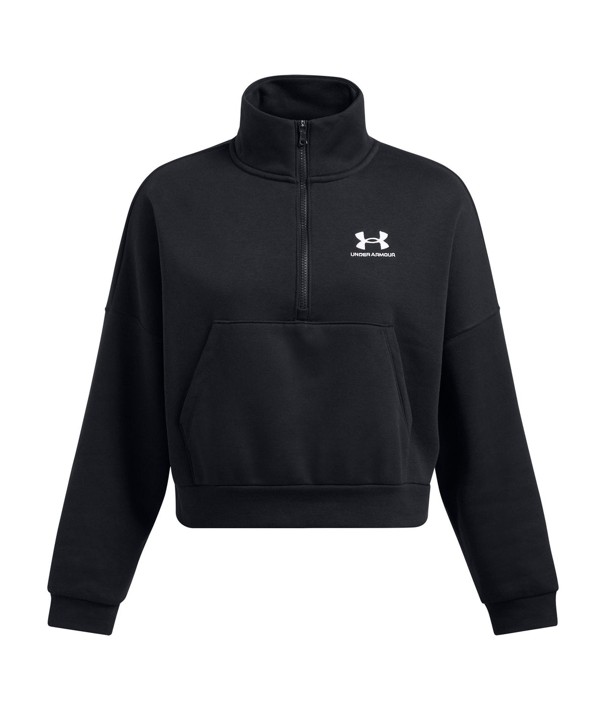 UA Icon Fleece Women's Oversized ½ Zip - Black