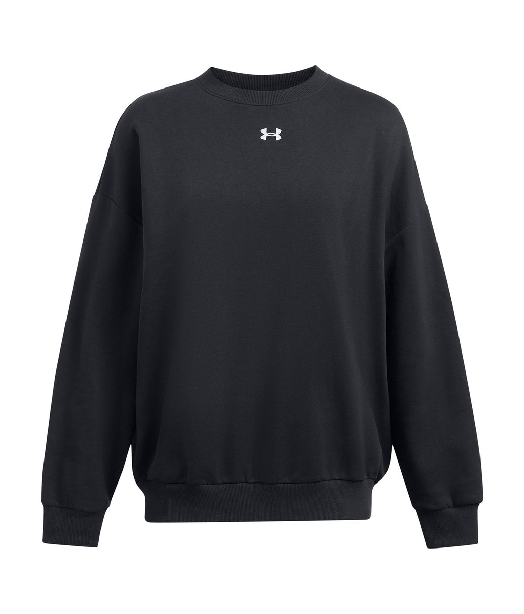 UA Rival Fleece Women's Oversized Crew - Black