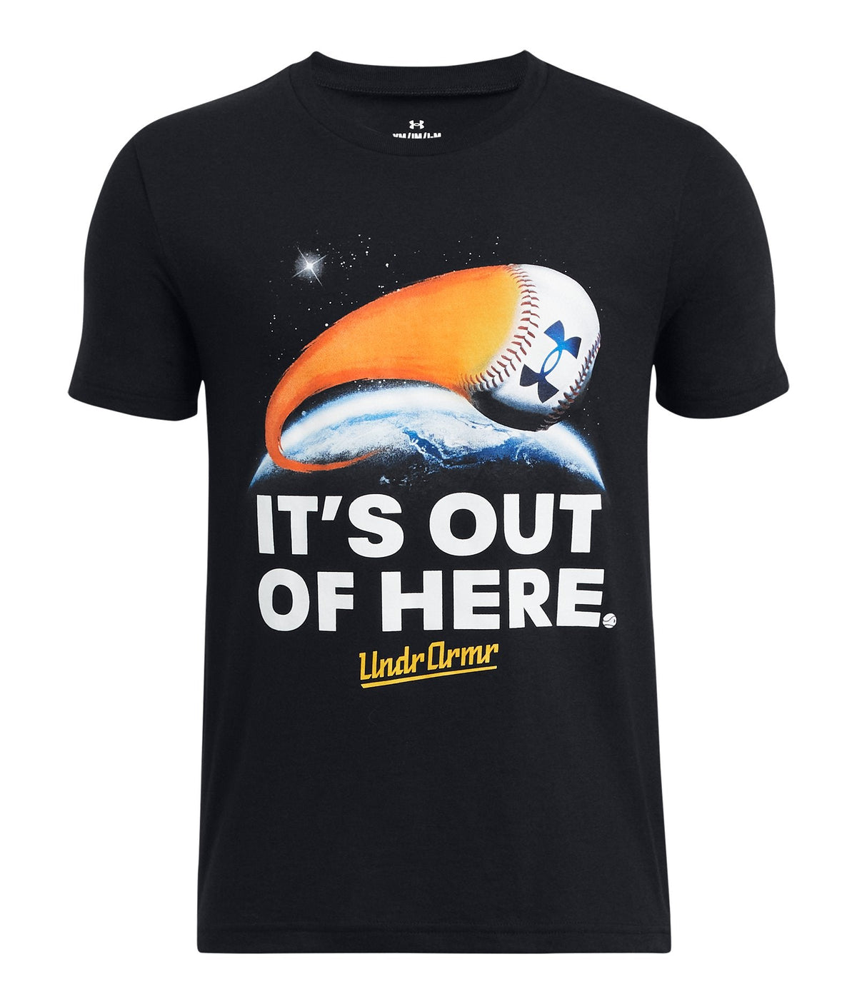 UA Out Of Here Boys' Baseball Short Sleeve - Black