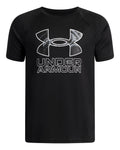 UA Tech™ Hybrid Print Boys' Short Sleeve - Black