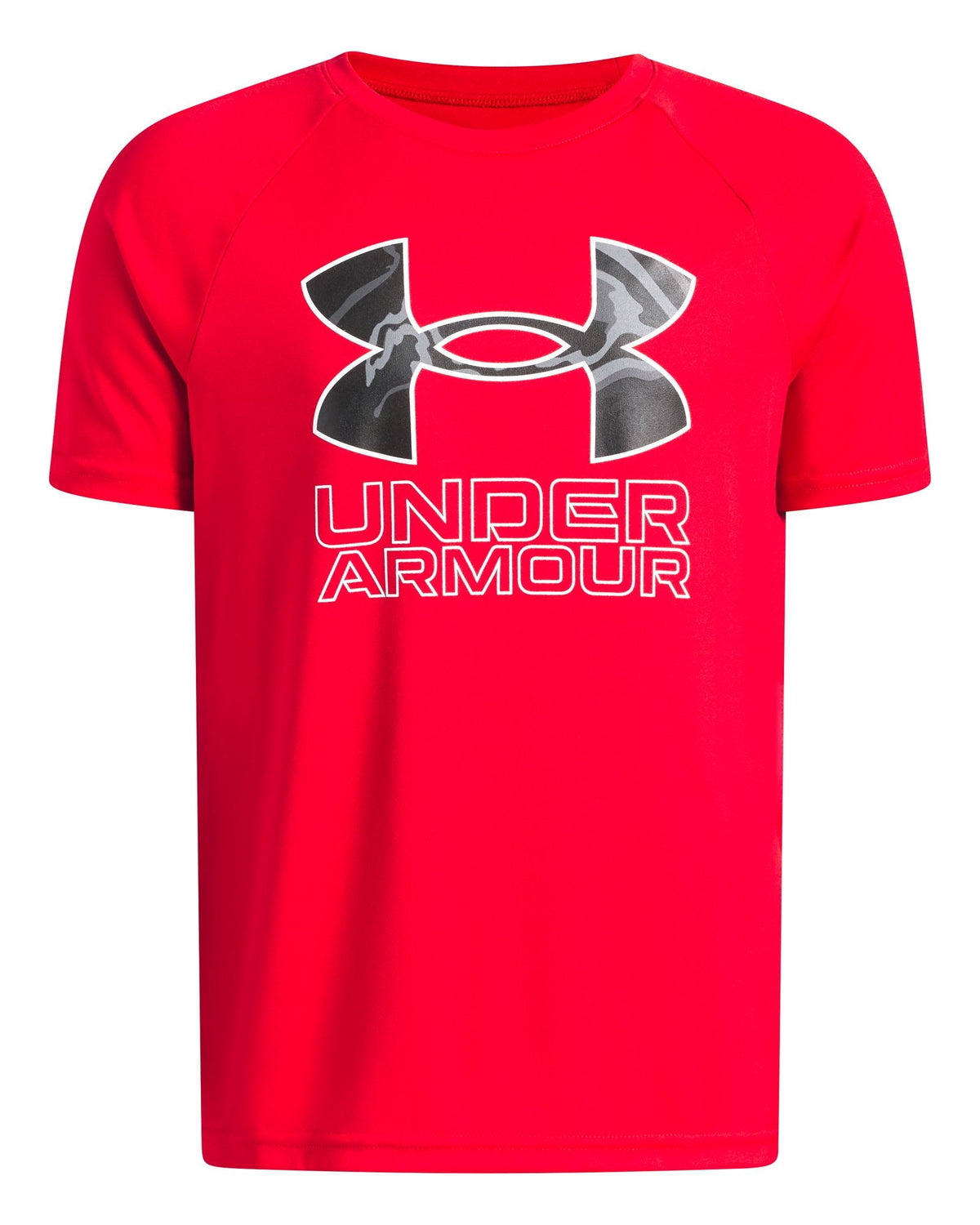 UA Tech™ Hybrid Print Boys' Short Sleeve - Red