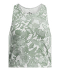 UA Motion Printed Girls' Crop Tank - Green