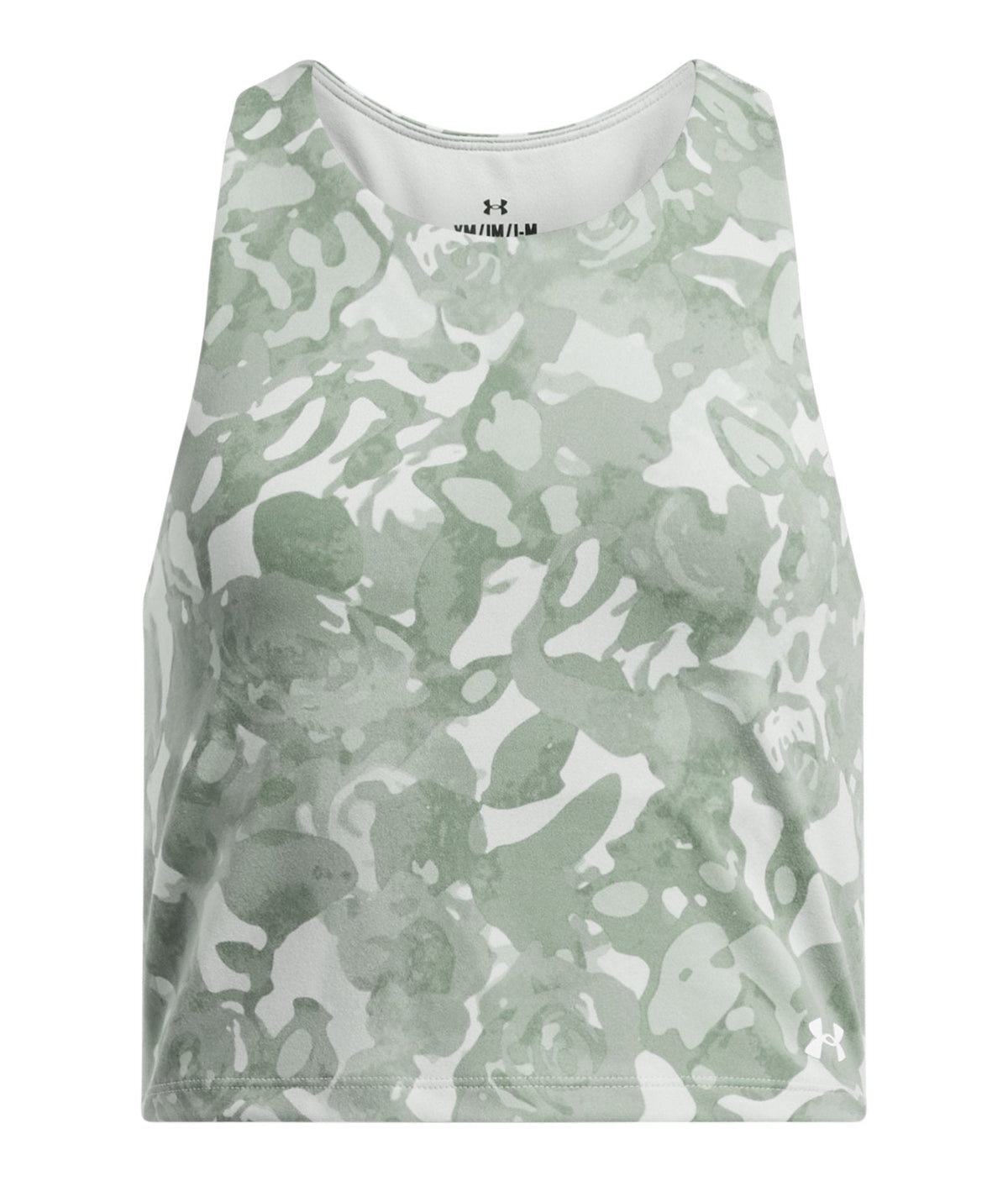 UA Motion Printed Girls' Crop Tank - Green