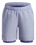 UA Woven Boys' 2-in-1 Shorts - Purple