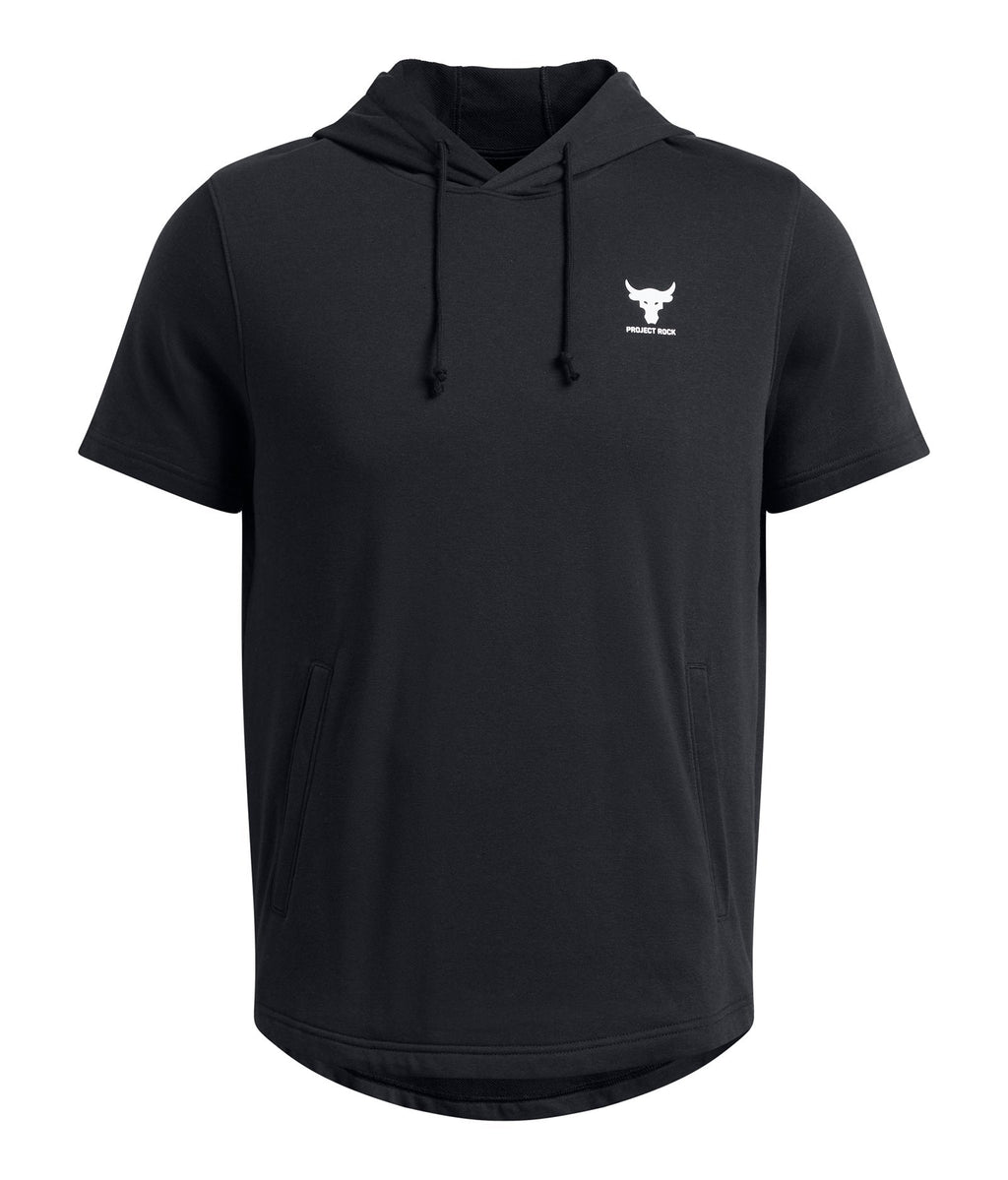 Project Rock Terry Men's Short Sleeve Hoodie - Black