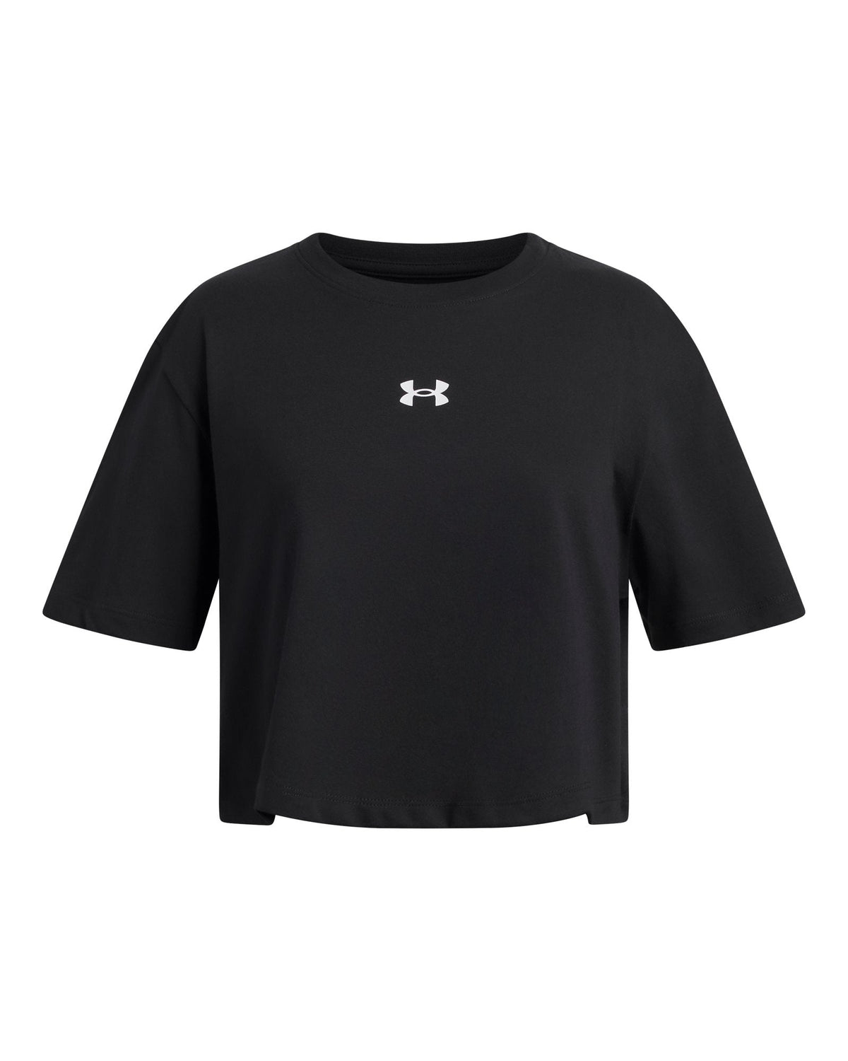 UA Rival Girls' Boxy Crop Short Sleeve - Black