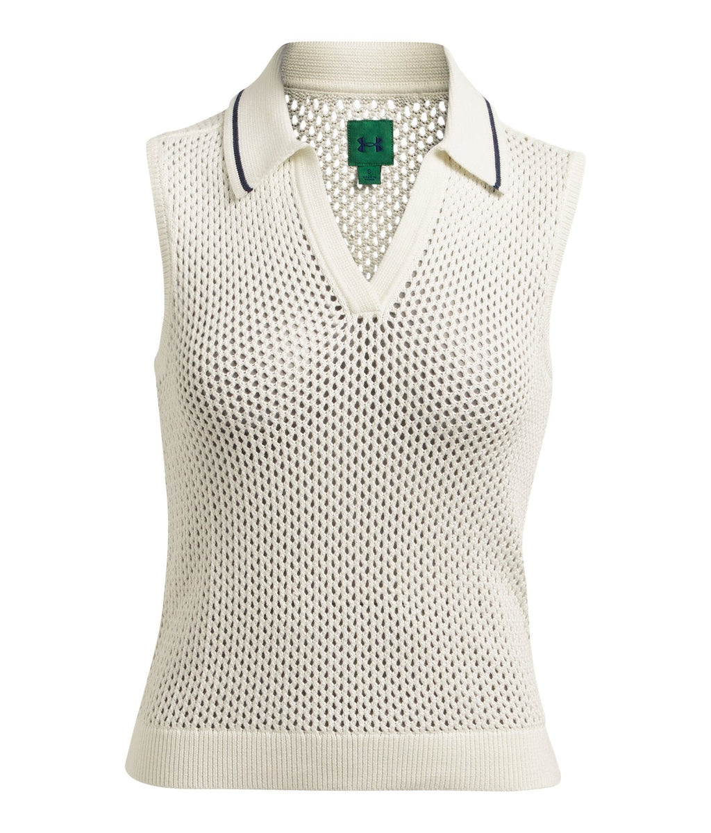 UA Premier Sleeveless Sweater Women's Polo - White