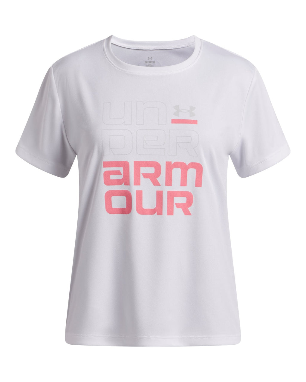 UA Tech™ Split Wordmark Girls' Short Sleeve - White