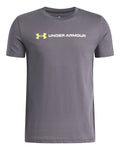 UA Logo Wordmark Boys' Short Sleeve - Gray